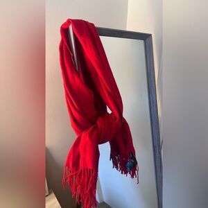 H&M Bold Red Knit Scarf